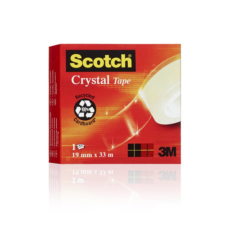 Tejp Scotch kristallklar 600, 33 m x 19 mm