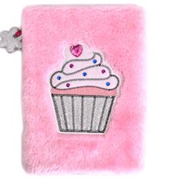 Anteckningsbok A5 Plysch Rosa Muffins