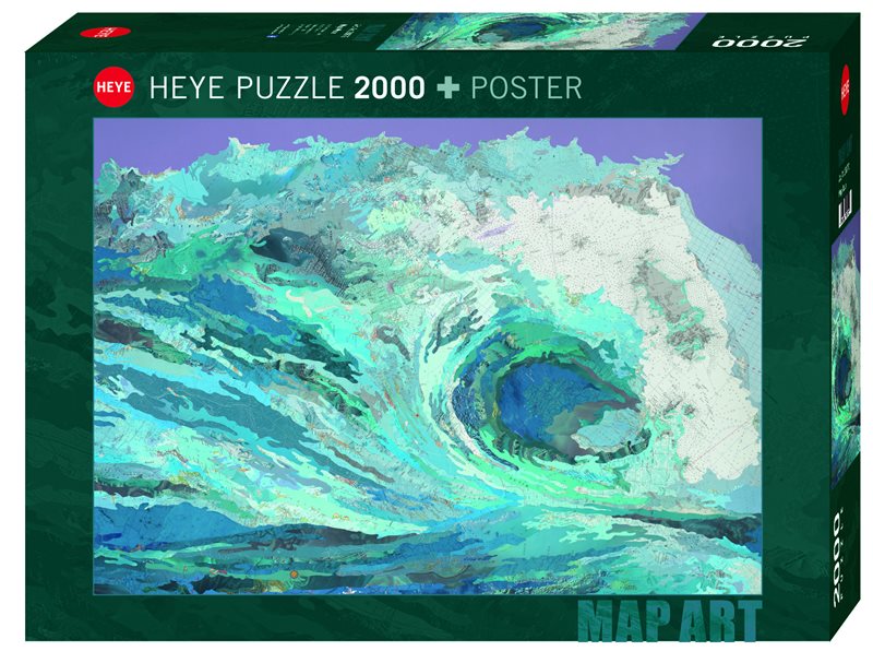 Pussel 2000bit Fine Art Map Wave
