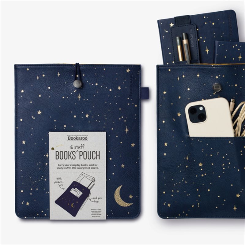 Bookaroo Books & Stuff Pouch - Moon & Stars