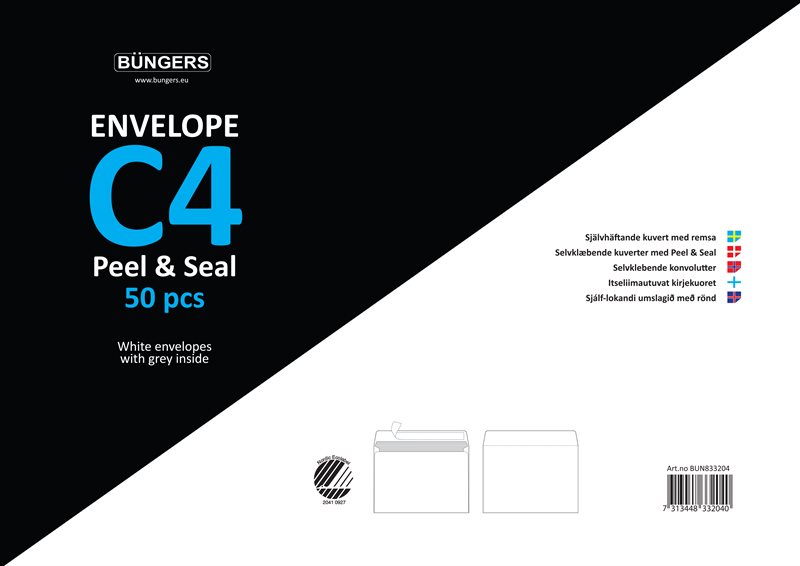 Kuvert Peel & Seal C4  50/fp