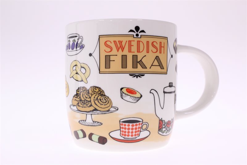 Porslinsmugg,   Swedish Fika, 37 cl