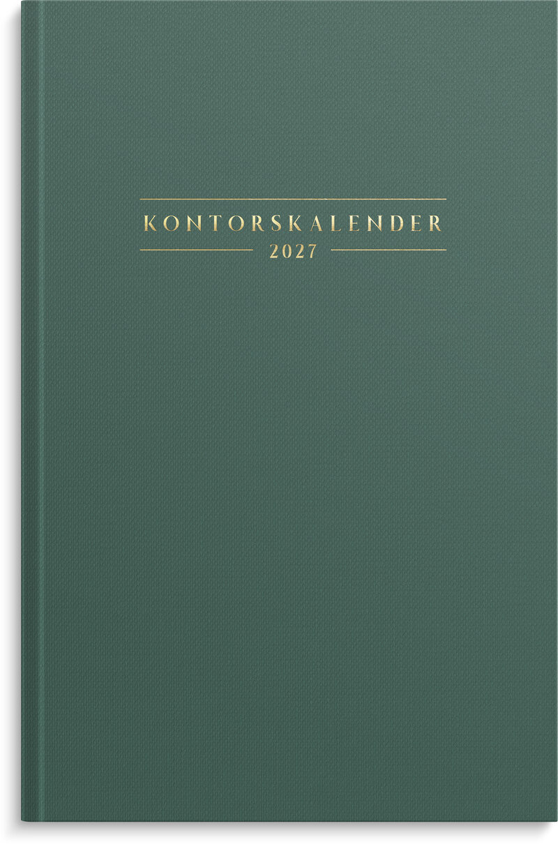 Kontorskalender 2027 grön