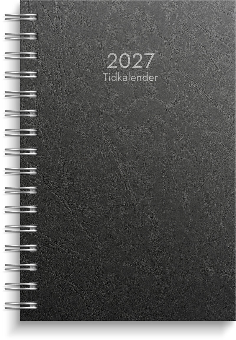 Tidkalender 2027 svart kartong