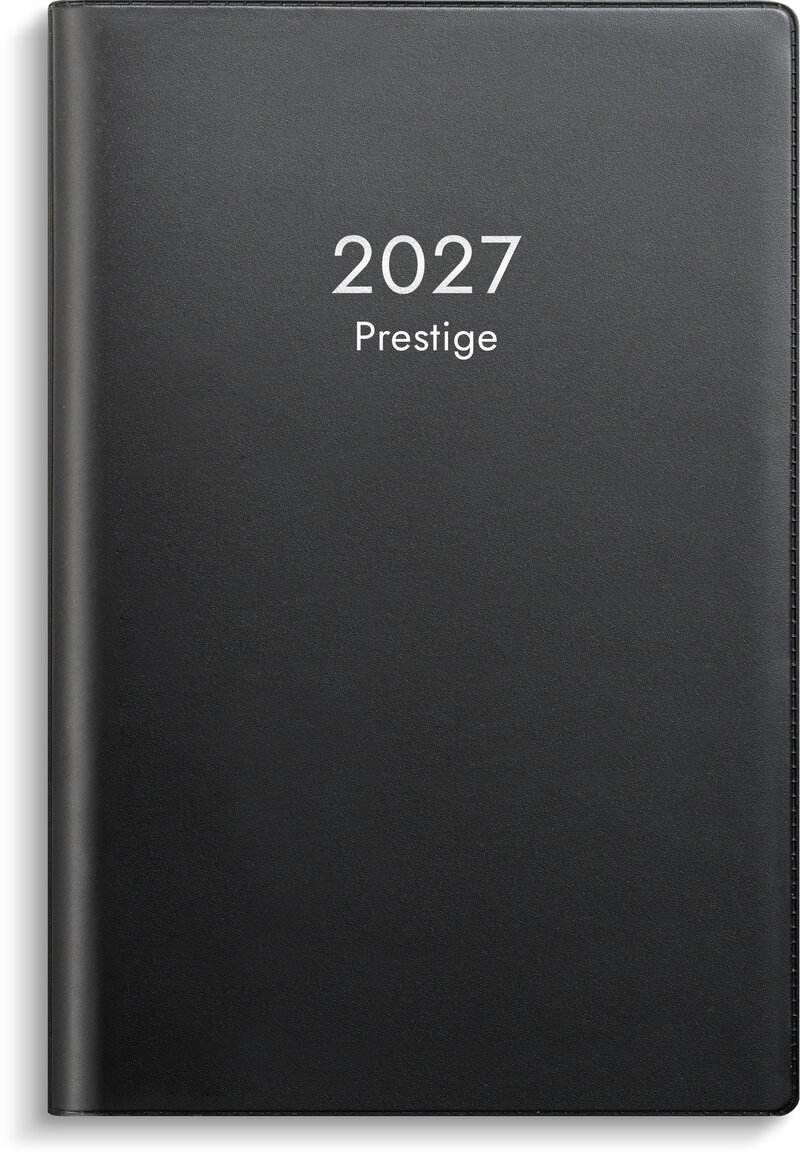 Kalender 2027 Prestige svart plast