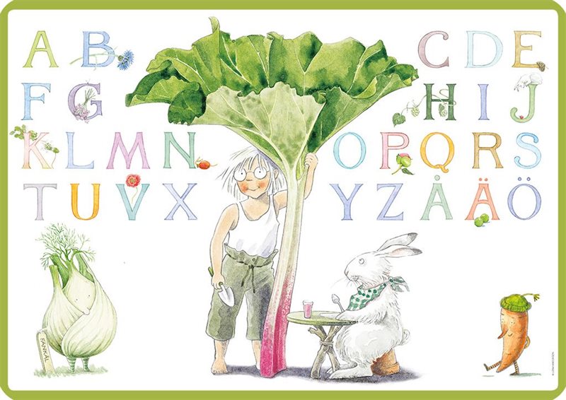 Majas alfabet underlägg