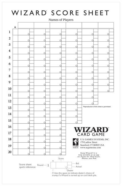Wizard Replacement Large Score Pads (Sets Of 2)