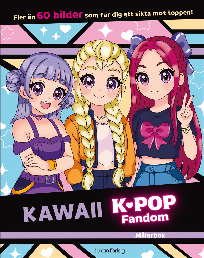 Kawaii K-pop Fandom målarbok