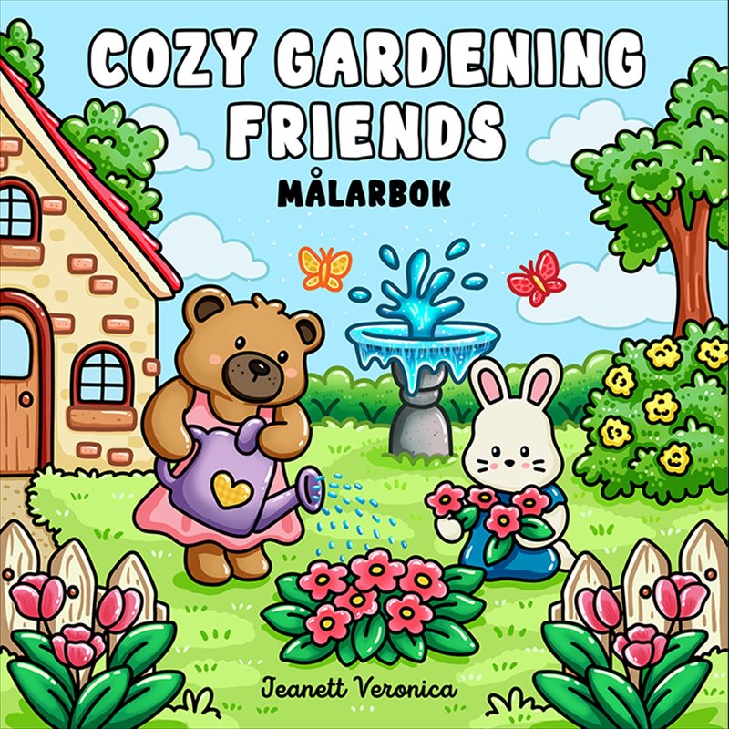 Cozy Gardening Friends : Målarbok