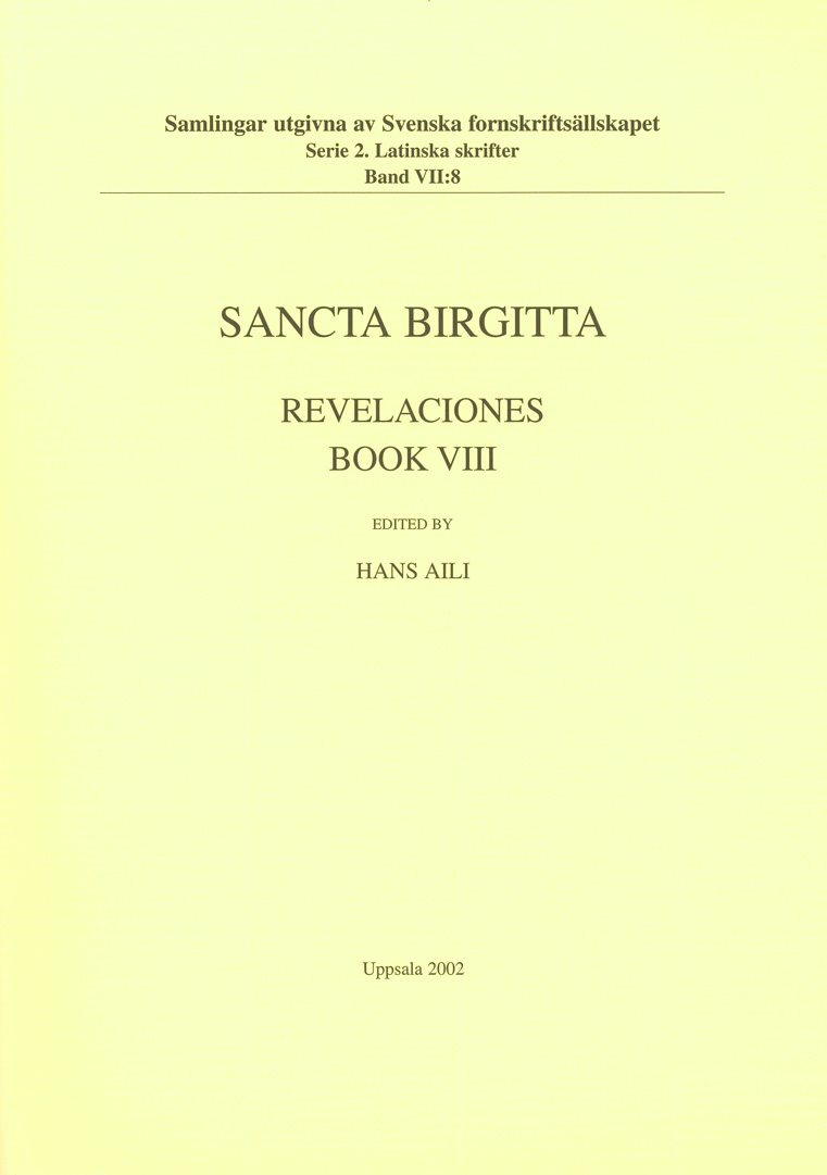 Sancta Birgitta: Revelaciones. Book 8