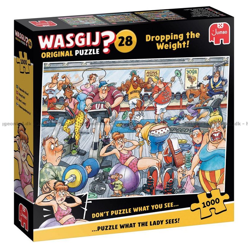 Pussel 1000 bitar Wasgij Original, Dropping the weight!