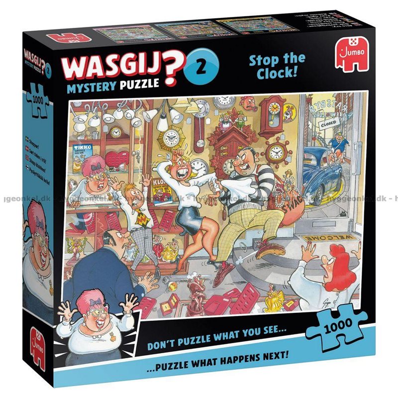 Pussel 1000 bitar Wasgij Mystery, Stop the clock!