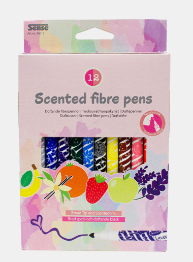 Fiberpenna m. doft Sense 12-pack