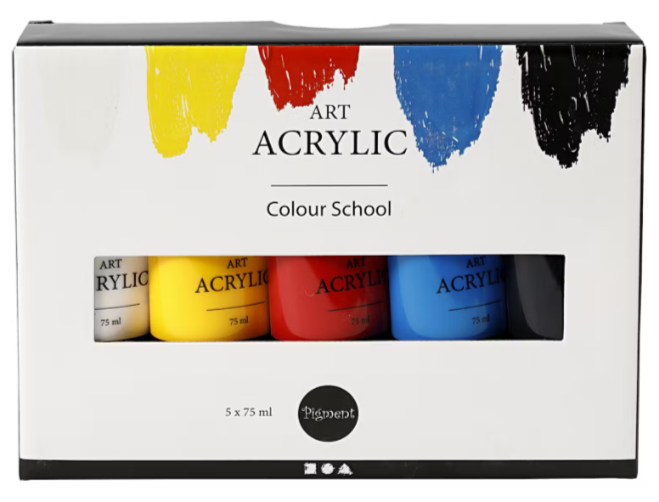 Akrylfärg Art Acrylic set 5 x 75 ml
