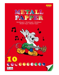 Metallpapper sort färger 10ark