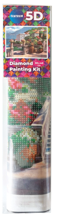 Diamantmålning Stad vid vatten 30x40