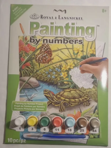 Paint by numbers Royal & Langnickel dam med skölppadda