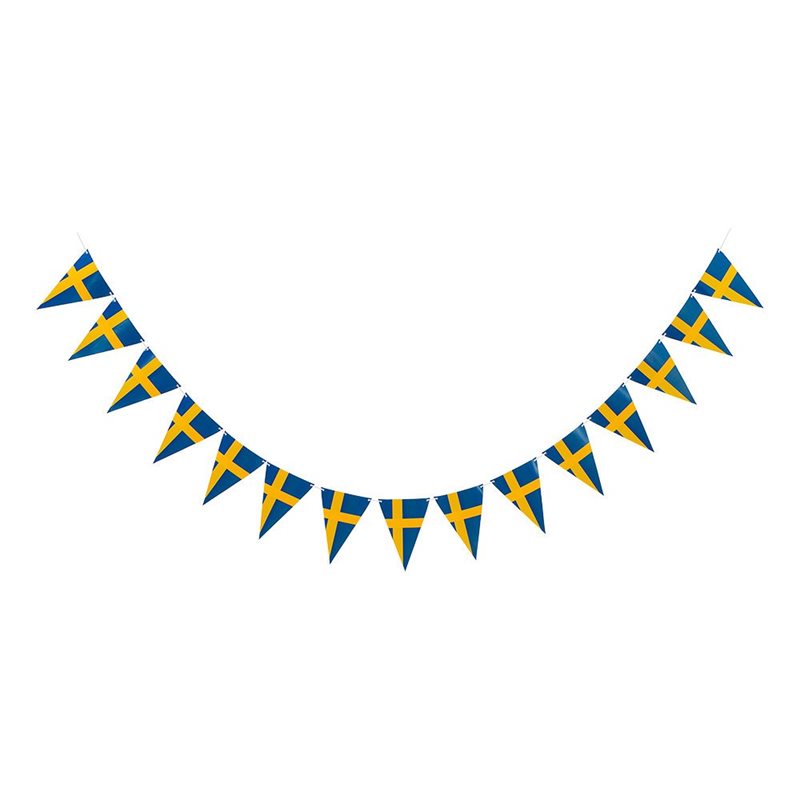 Vimpelgirlang Sverigeflaggor 3,6 meter