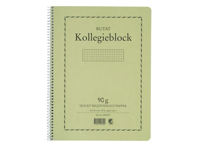 Kollegieblock A4 90g 70 blad rutat