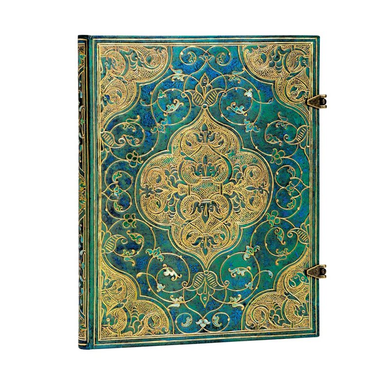 Anteckningsbok Paperblanks ultra linjerad med snäpplås Turquoise Chronicles