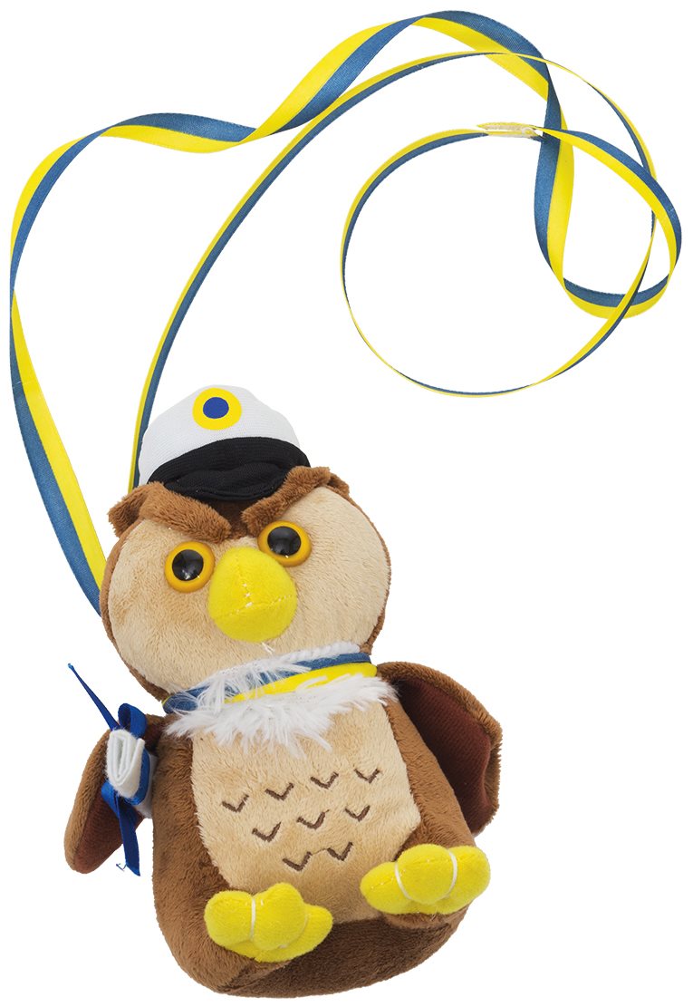 Mjukisdjur student uggla brun 18 cm