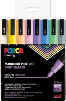 Posca Marker Set 8-p Pastellfärger PC-3M