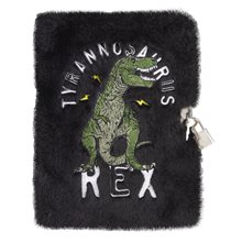 Dagbok Svart Plysh T-Rex