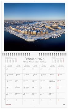 Väggkalender 2026 Stockholm