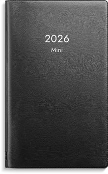 Kalender 2026 Mini svart plast