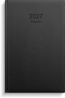Dagbok 2027 svart konstläder