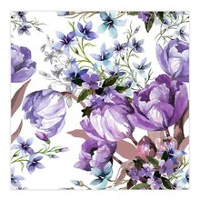 Matservetter 20p Lila blomster