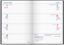 Kalender 2024 Lilla Fickdagboken svart konstläder