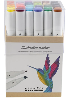 Färgpennor Illustration marker 24-pack