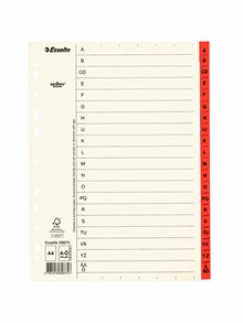 Pappregister Servo A4 A-Ö röd